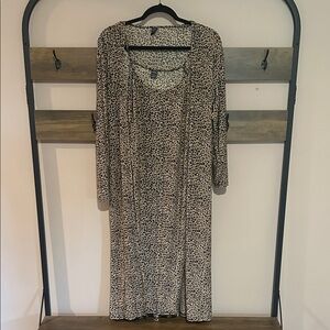 SHEIN Animal Print Long Sleeve Dress